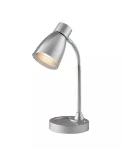 LAMPADA DA TAVOLO "ARKIMEDE" IN METALLO ARGENTO, 40W